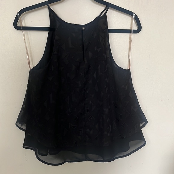 Patterned Black Going Out Top - Size S - Picture 2 of 4